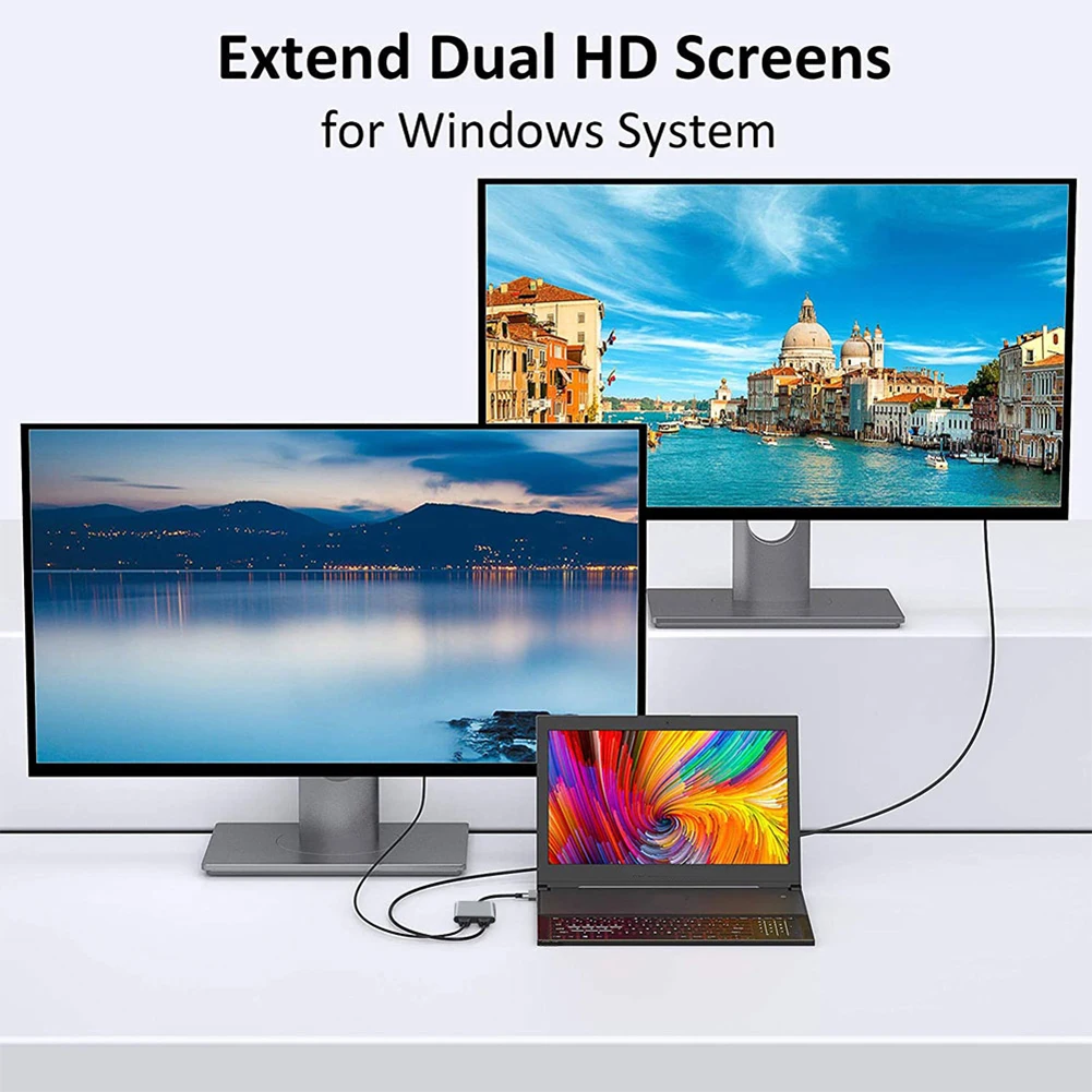 Адаптер USB-преобразователь док-станция Type-C в HDMI-совместимый USB 3 0 100 Вт PD адаптер