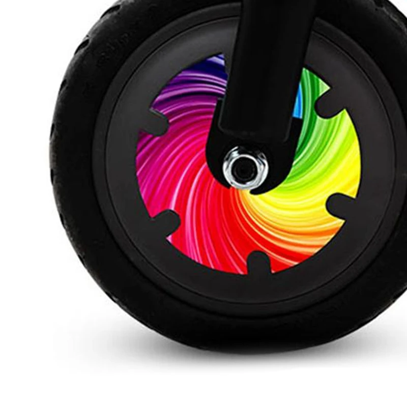 Наклейка на переднее колесо электроскутера многоцветная водонепроницаемая