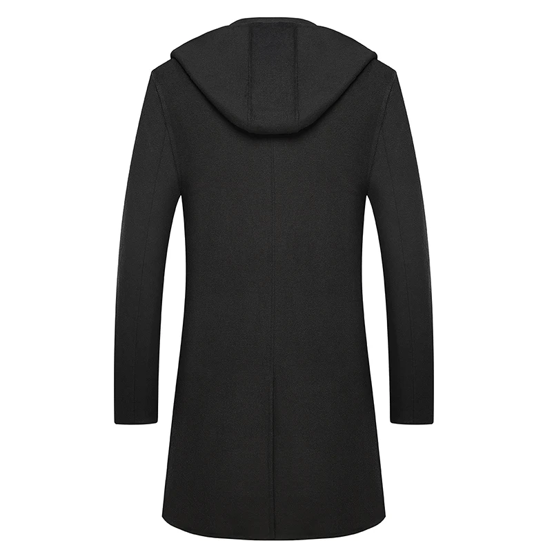 Осенне-зимнее мужское шерстяное пальто в британском стиле новый дизайн длинный