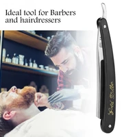 classic straight blade folding shaving hair clipper professional men beard shaver stainless steel straight edge barber