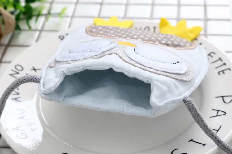 Милая сумка для девочек маленький кошелек монет ткань мультяшная милая сова на