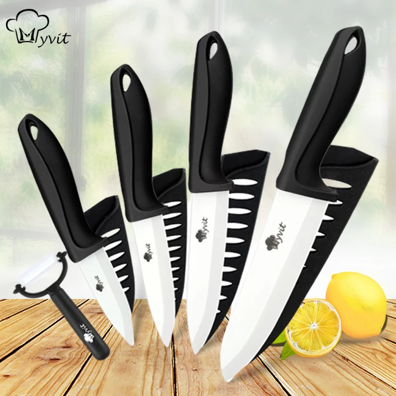 

Ceramic Knife Set 3 4 5 6 inch Chef Utility Slicer Paring Ceramic Knives with Peeler Kitchen Knife Zirconia Blade Cooking Cutter