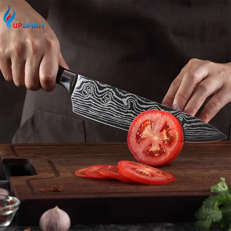 Upspirit " Западный нож шеф-повара из нержавеющей стали мясо рыбы Кливер фруктовый, овощной слайсер нож для суши для нарезки, кухонный нож шеф-повара