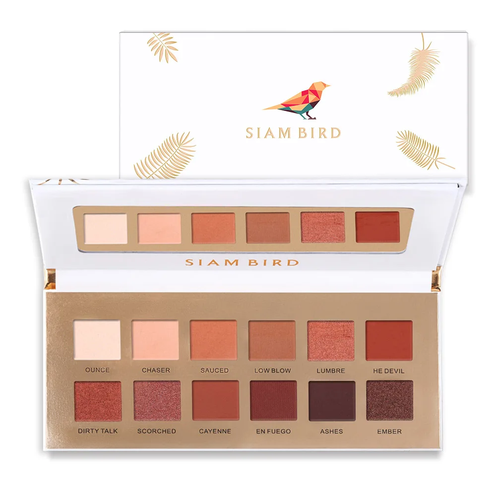 12 Colors-White Siam Bird 12 Цветов Тени Для Век Для Макияжа Профессиональная Палетка теней Матовый Блеск яркий Тени для век Пигмент Палетки - Цвет: 12 Colors-White