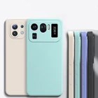 Квадратный защитный чехол из жидкого силикона для Xiaomi Poco X3 GT NFC M4 Pro M3 Mi 12 Ultra 11 Lite 11T 10 10T 10S, мягкий бампер