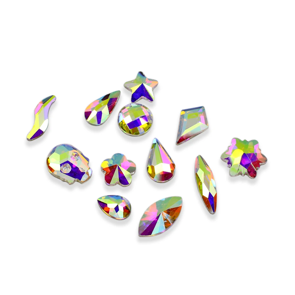 Стразы для дизайна ногтей плоские стразы украшения Блестящие кристаллы