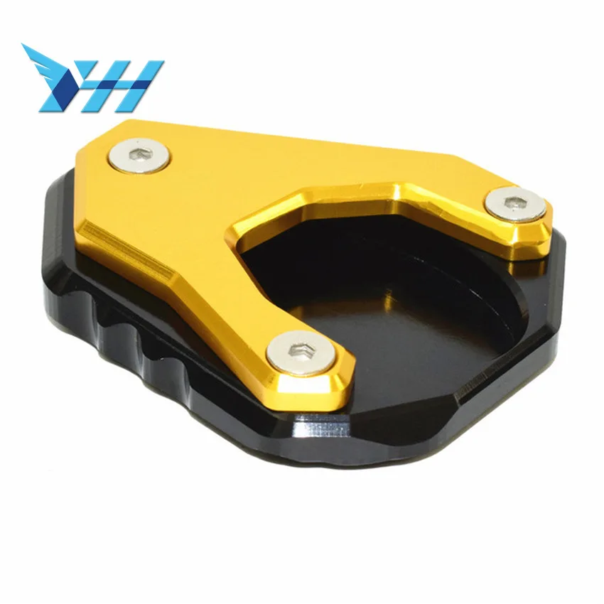 Желтый Мотоцикл с ЧПУ Алюминиевый увеличитель боковой стойки пластина подножка