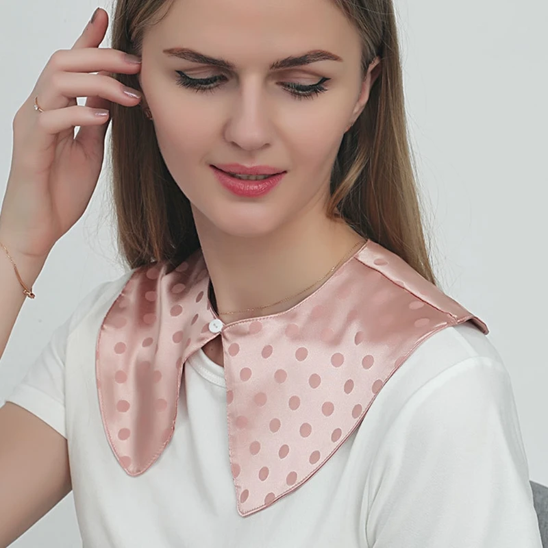 Мини-шаль с круглым узором в горошек украшение для платья красивом стиле