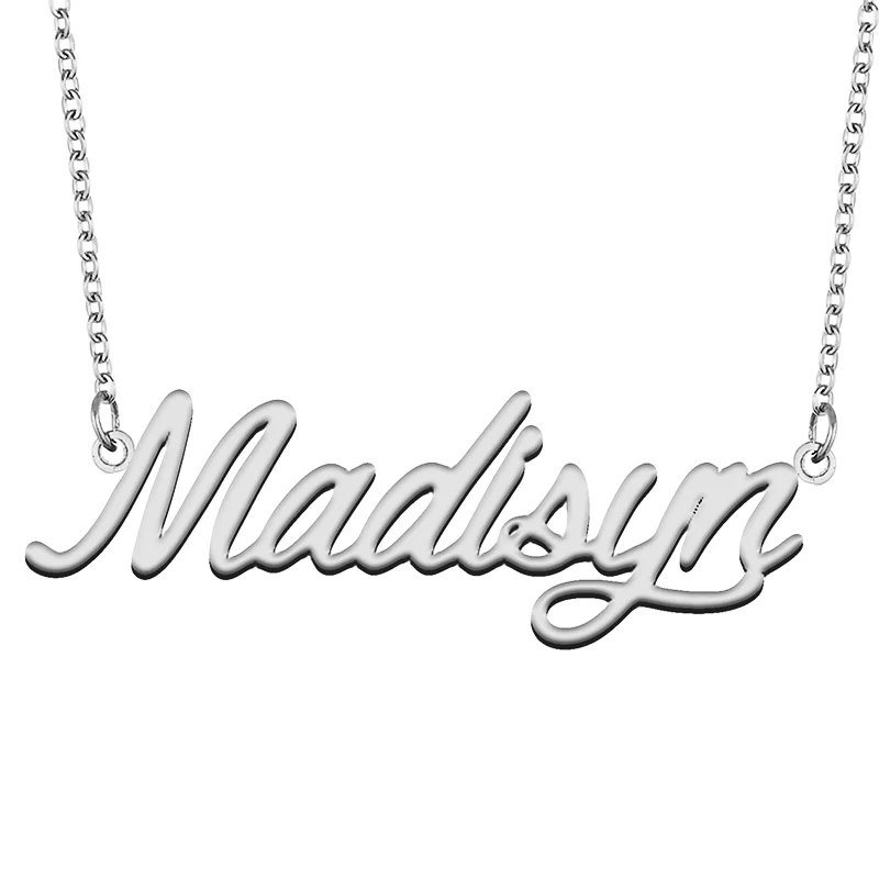 Madisyn Custom Name Necklace Customized Pendant Choker Personalized Jewelry Gift for Women Girls Friend Christmas Present