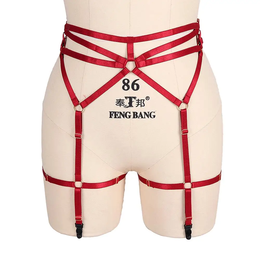 

Stockings With Belt Women's Underwear Sexy Elastic Goth Leg Garter Belt Harness Sword Belt Lingerie Suspenders Body Harness