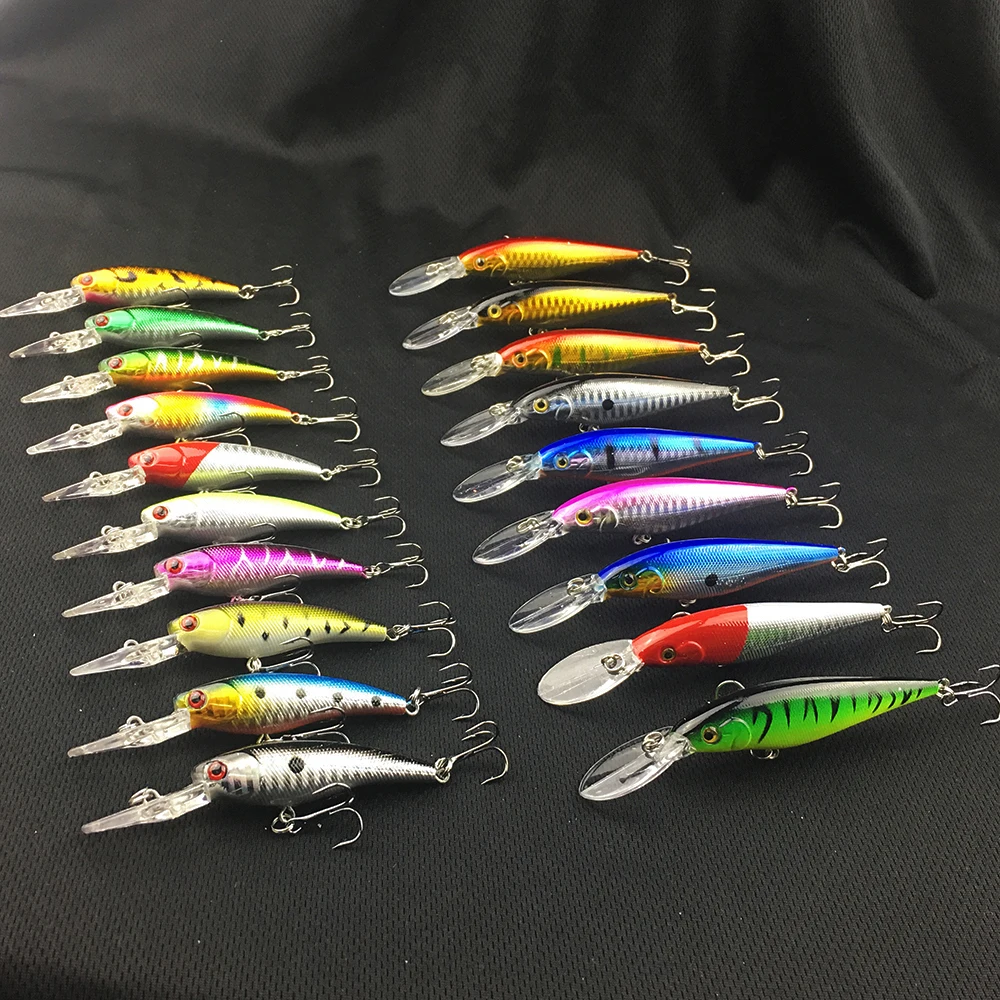 

NEW 20pcs Hard Bait Minnow Fishing Lures Bass Fresh Salt Water Japan Sea 3D Eyes Wobbler Tackle Crankbait Pesca Baits Kit Set