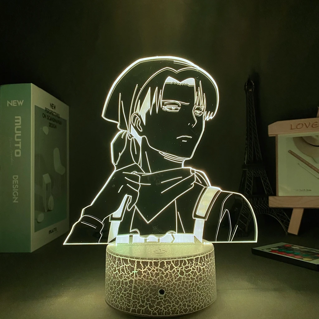 

Anime 3D illusion Lamp for Bedroom Decor Table Colorful Nightlight Child Kids Toys Gift Bedside LED Night Light Titans attack