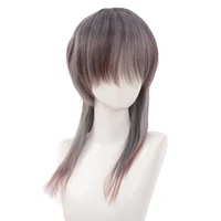 ailiade synthetic cosplay wigs straight bangs mixed colors natural fake hair party anime halloween wigs for women men