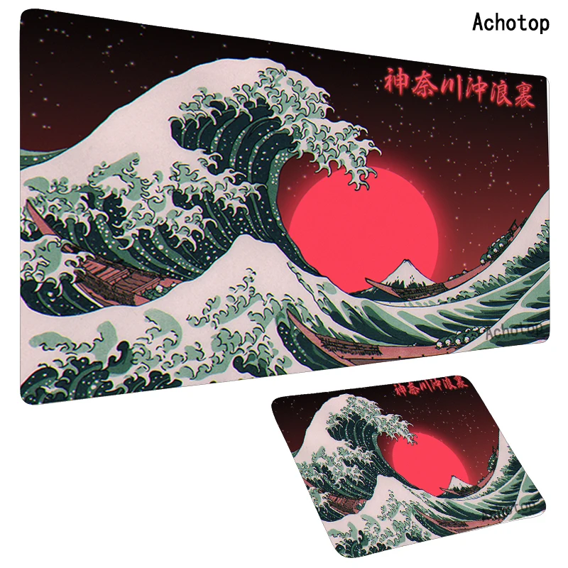 

Japan Great Waves 80x30cm Simple Landscape Mouse Pad Game Desk Pad Computer Gift Desk Pad Kawaii Mouse Pad Deskpad Art Desk Mats