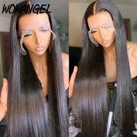 13x6 invisible hd lace frontal wigs straight melt skins lace front human wigs pre plucked for black women bleached knots