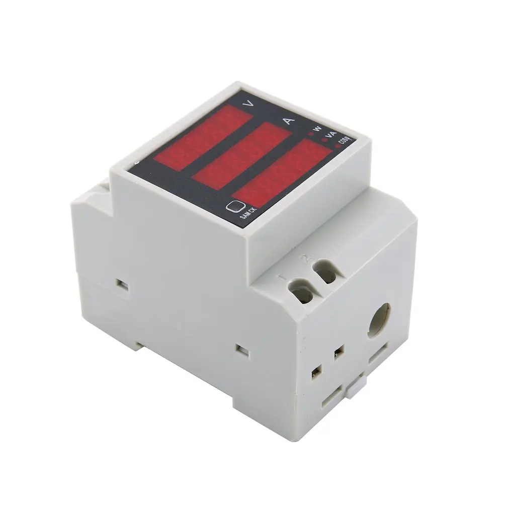 Цифровой измеритель din-рейки двойной светодиодный Вольтметр Амперметр