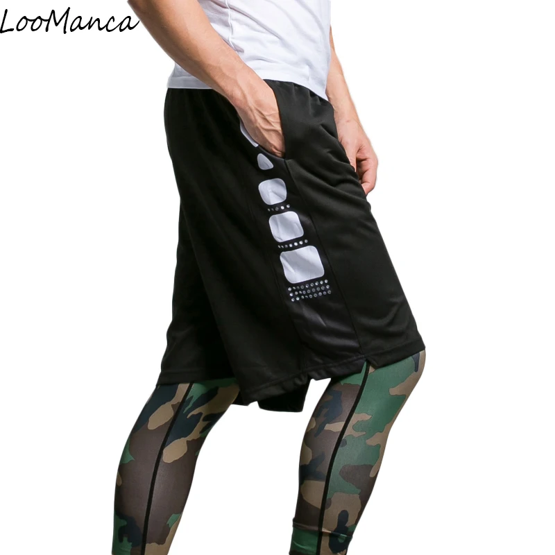 

New 2021 Summer Men Basketball Shorts Knee Length Outdoor Sport Shorts Male Loose Breathable Gym Tennis Short Trouser