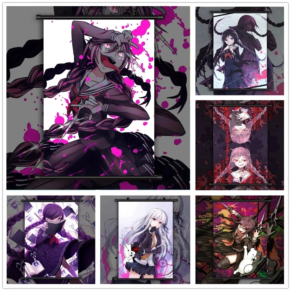 Настенный художественный подвесной постер с рисунком на холсте данганронпа