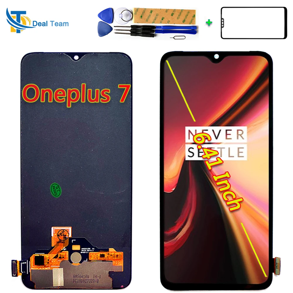 Сделка команда 6 41 дюймов для OnePlus 7 ЖК-дисплей сенсорный экран 1 + One Plus дигитайзер
