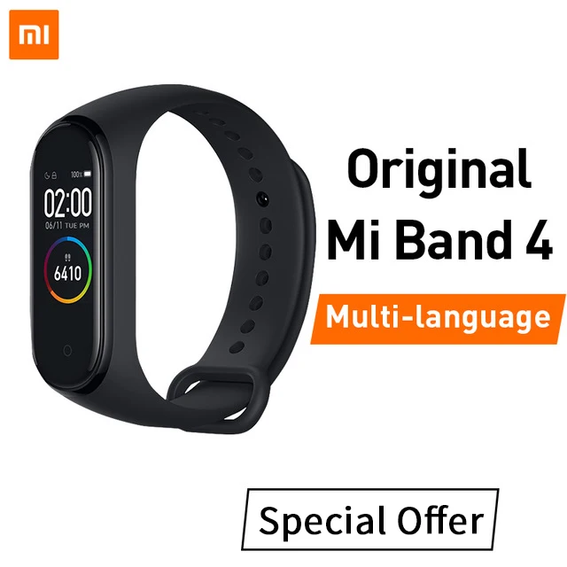 Xiaomi Mi смарт-браслет 4 Bluetooth 5,0 фитнес-браслет AMOLED цветной сенсорный экран Музыка AI пульс - Цвет: Special offer