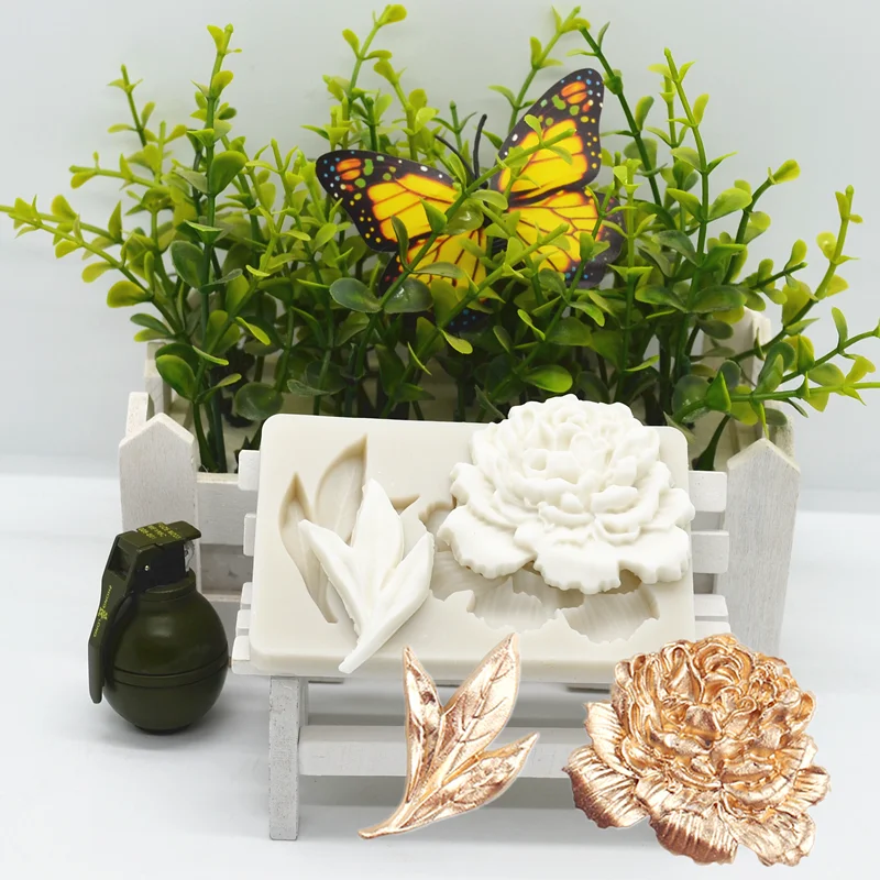 

Leaf Flower Silicone Resin Mold Kitchen Baking Tool Cake Dessert Lace Decoration DIY Chocolate Pastry Candy Fondant Moulds