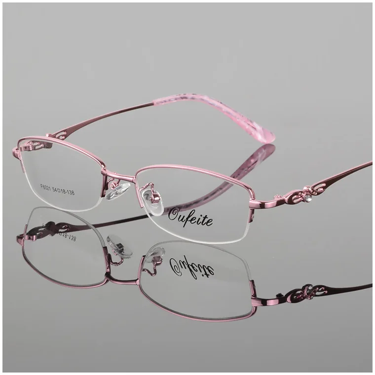 Женские полуоправы из сплава металлические оправы для очков с тонкими полыми