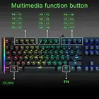 Механическая клавиатура ZUOYA X51, проводная игровая клавиатура с русской раскладкой, 87 клавиш, Противоударная, прочная, для ПК