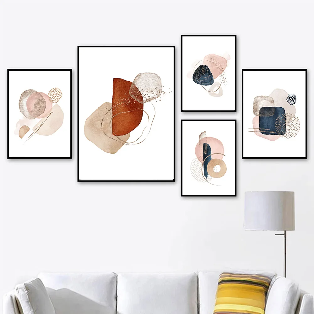 

Abstract Geometry Color Block Poster Nordic Canvas Print Minimalist Art Painting Contemporary Gallery Wall Picture Home Decor