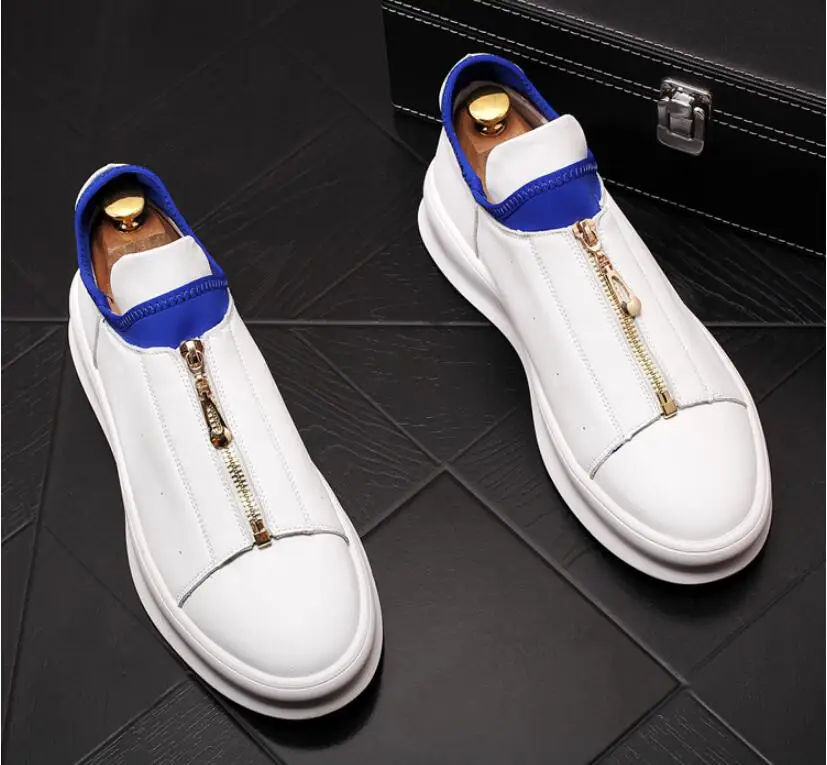 

New Arrival Designer Men glitter zipper high-tops Casual Comfort Shoes Fashion Fall Spring Breathable Mens Trending Leisure Shoe