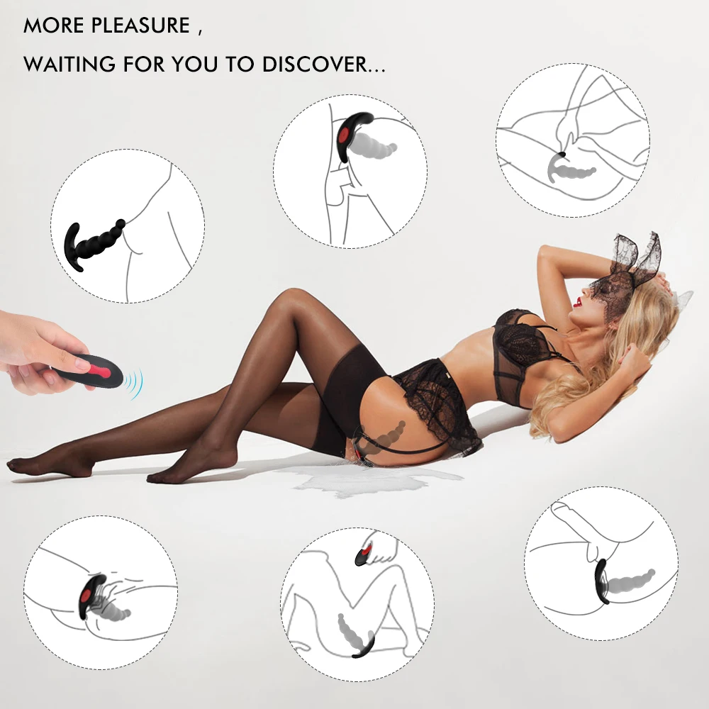 Беспроводной дистанционный Анальный вибратор силиконовый массажер простаты