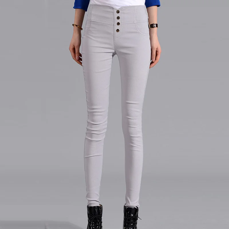 

Women 2020 Spring Autumn Candy Color Wild Pencil Pants Female High Waist Slim Trousers Ladies Fashion Casual Elastic Pants V114