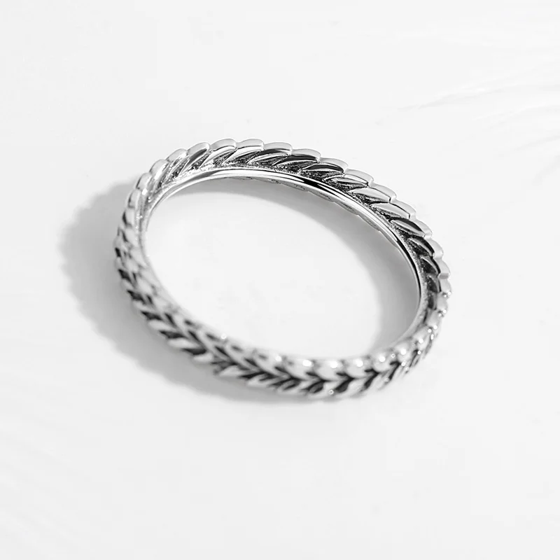 Женское кольцо KALETINE листья пшеницы из стерлингового серебра 925 пробы с античными