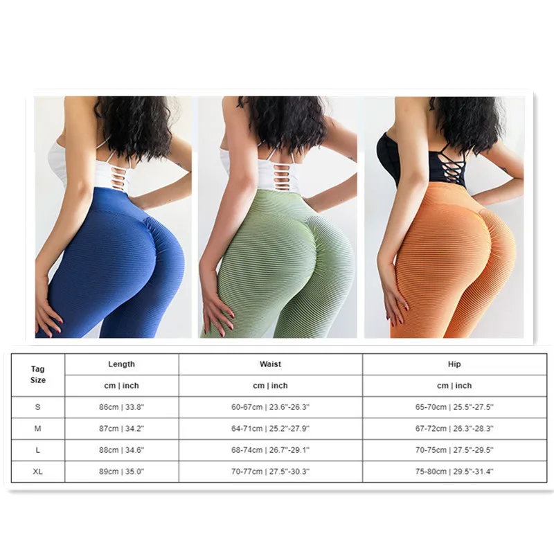

JIANWEILI Sexy Fitness Leggings anti cellulite High waist stripe pants seamless Push up Stretch leggings Slim