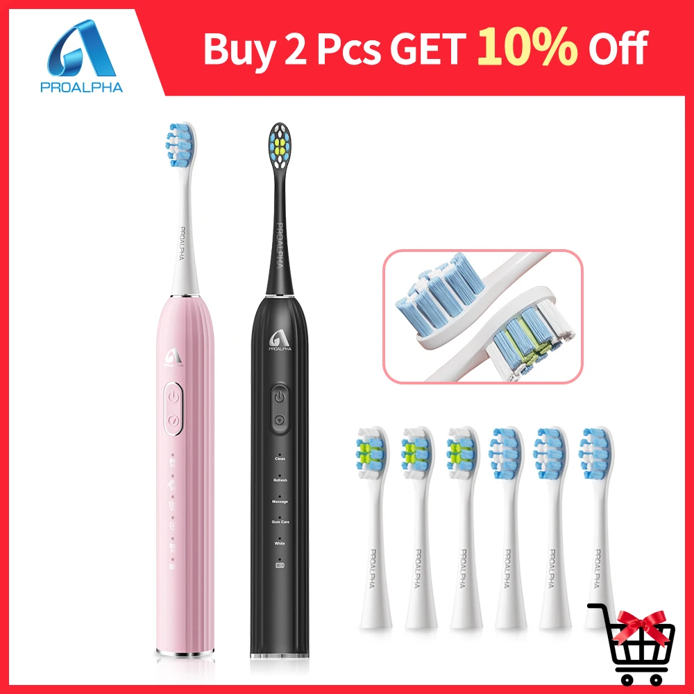 

Sonic Mute Electric Toothbrush IPX7 Waterproof Fast Charging 5 Brushing Modes Quiet Smart Tooth Brush for Adult New toothbrushes