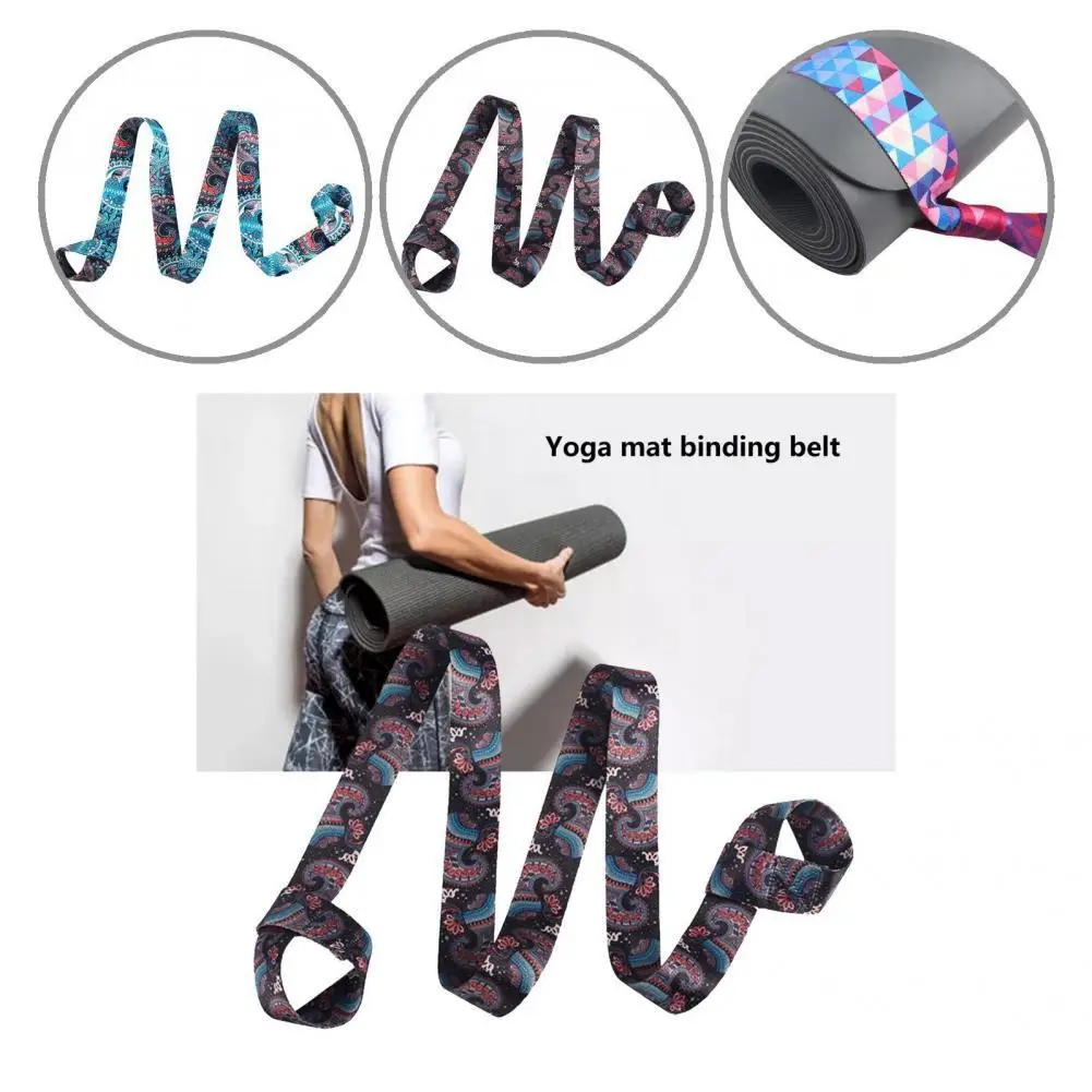 

Lightweight Innovative Stretch Adjustable Loop Yoga Band Polyester Cotton Yoga Mat Strap Washable for Outdoor