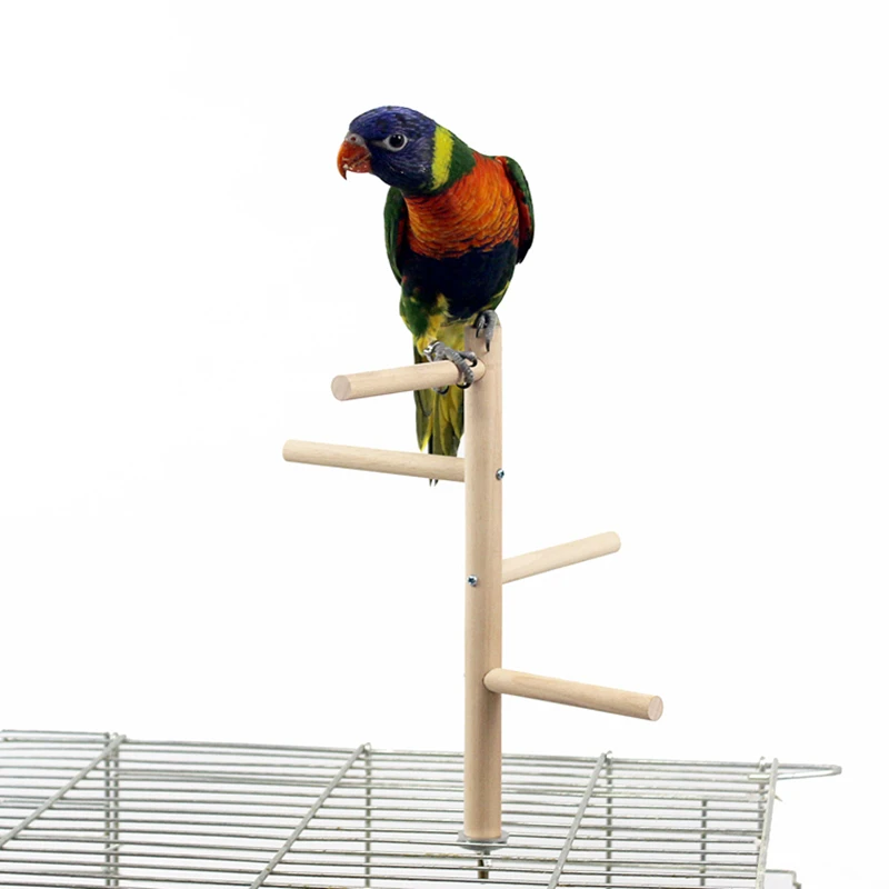 

Parrot Playground Outside Cage Wooden Parakeet Perches Bird Play Stand Cage Top Toys Cockatiel Lovebirds Finches Play Gyms