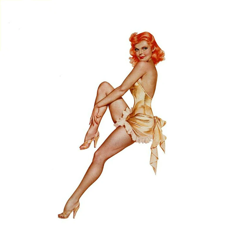 

Fashion American Retro Pin Up Girl Decal Car Sticker Styling Waterproof Window Sexy Car Stickers Sunscreen Anti-UV,13cm*8cm