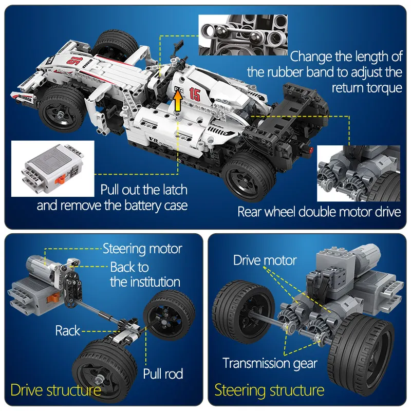 

Racing Car kids Remote control robot toys assembly technology electric building blocks science and education toys Puzzle gift