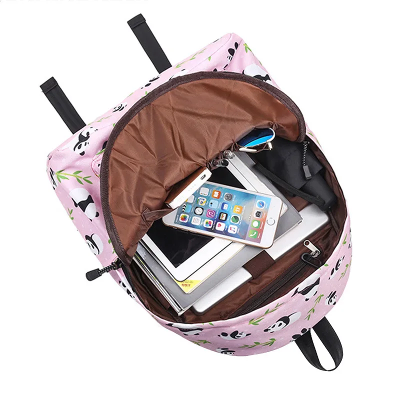 

2021 new female bag cute panda backpack female travel backpack