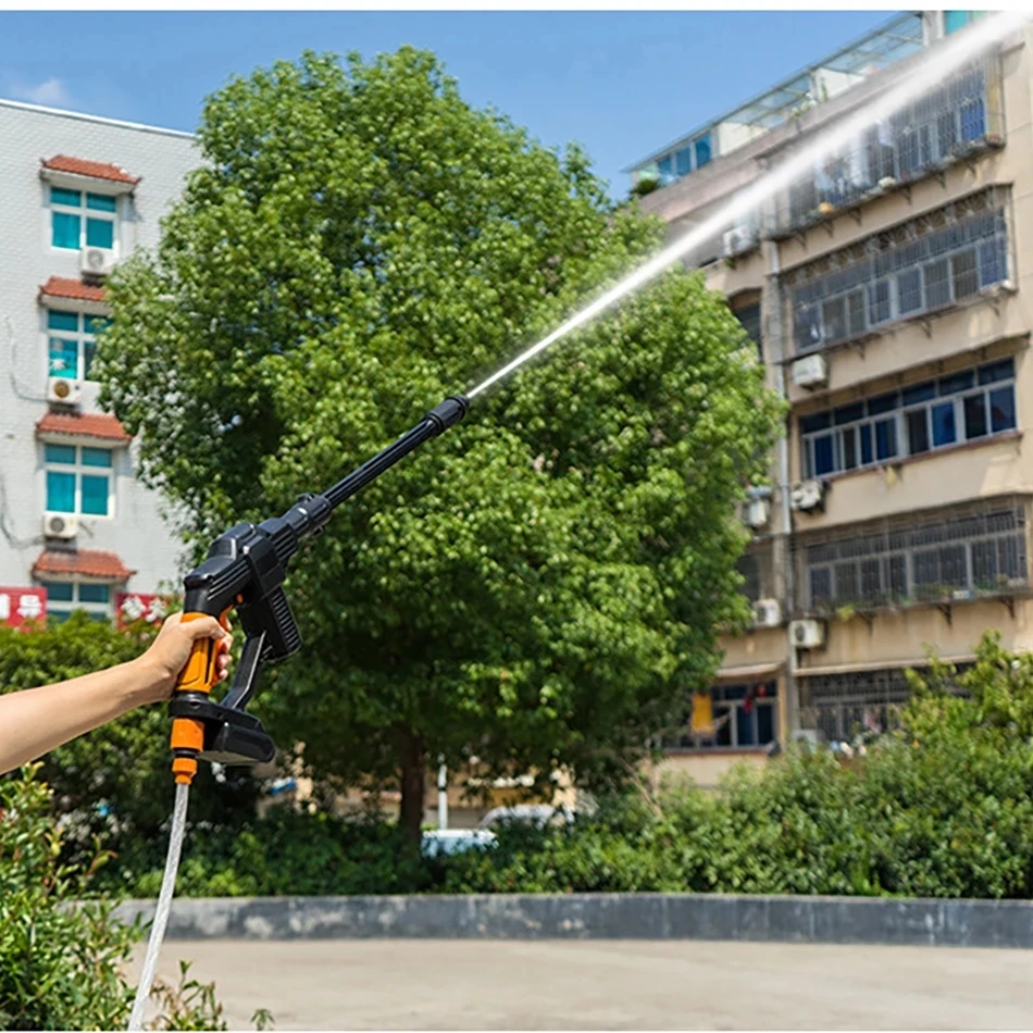 Цена Беспроводное устройство для мойки автомобиля, портативный насос высокого давления для мойки автомобиля с литиевым аккумулятором, устройст...