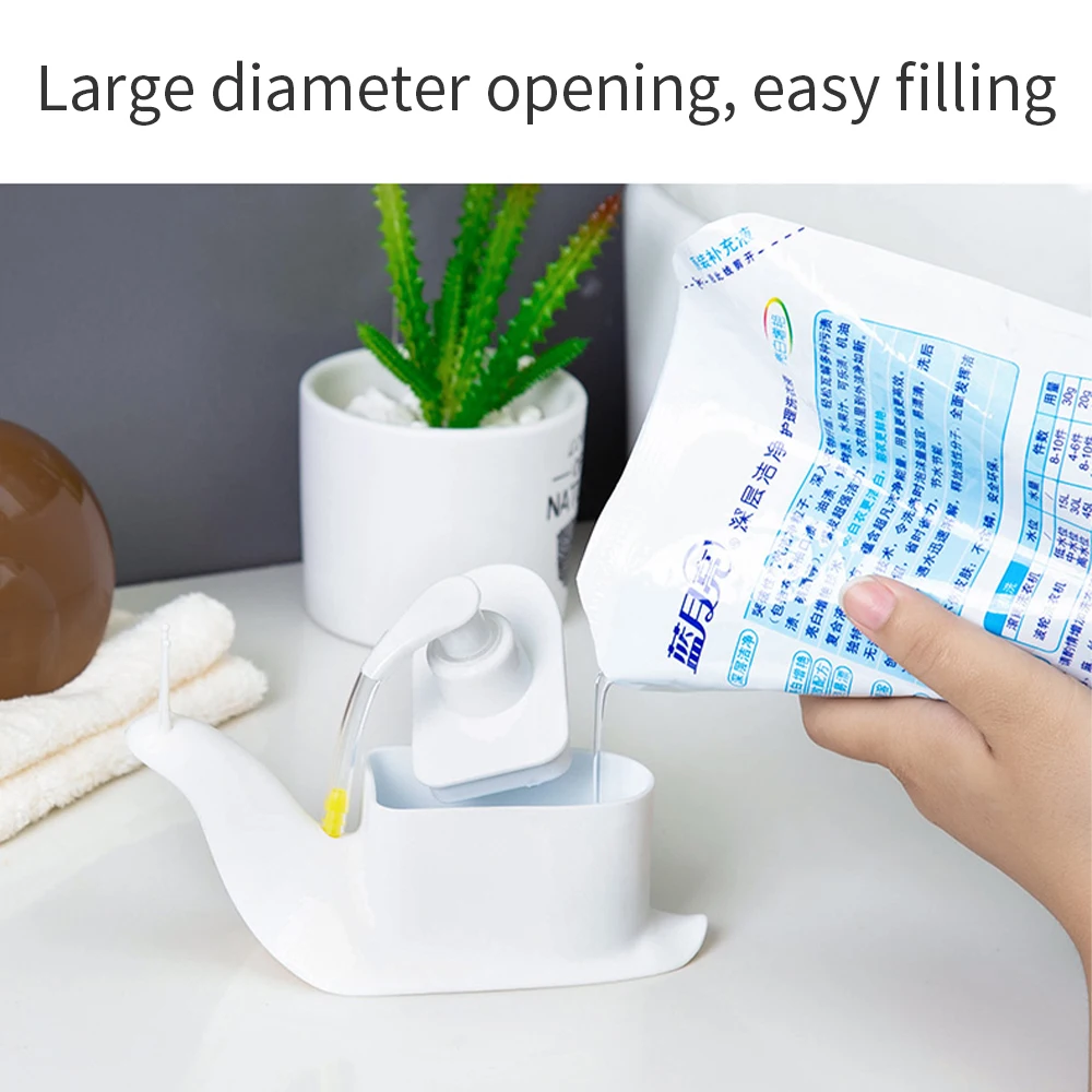

Portable soap dispenser bathroom accessories snail-shaped liquid soap bottle 120ml snail-shaped push-type hand sanitizer lotion