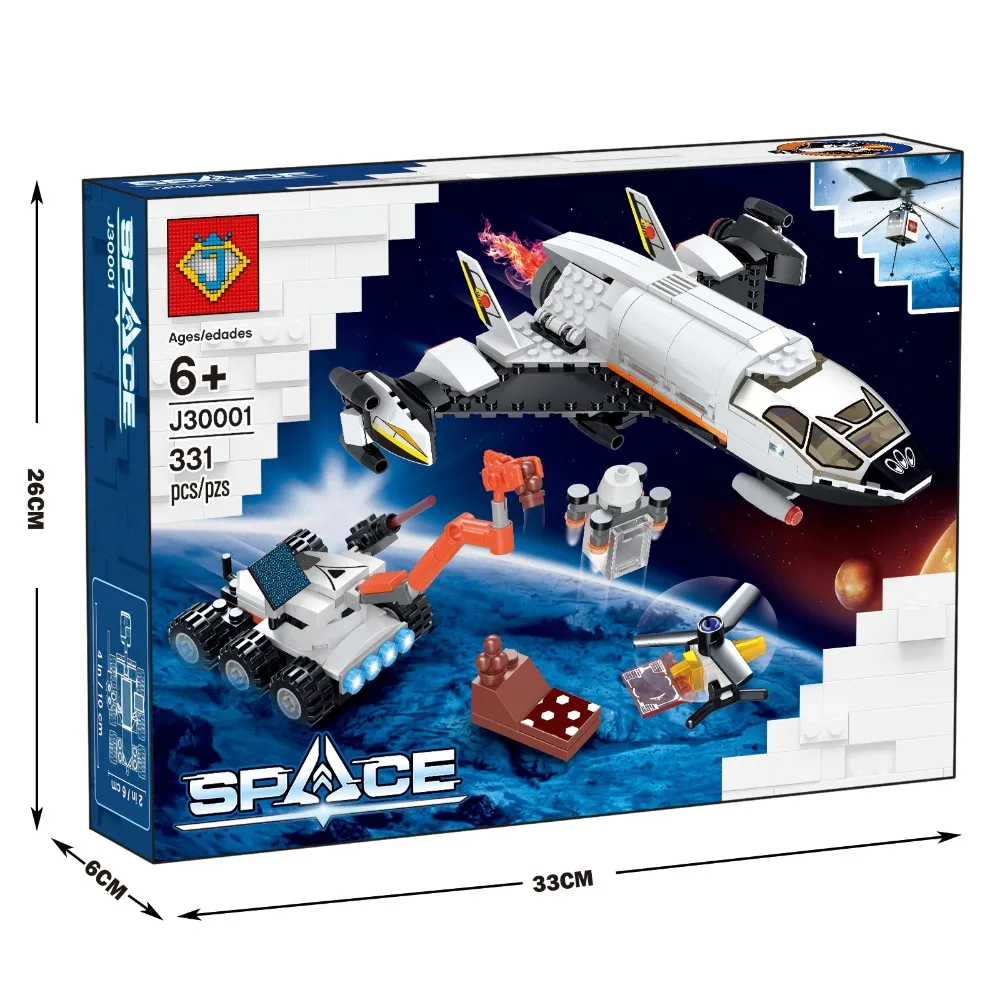 

J30001 Space Series Mars exploration space shuttle Model Building Blocks Bricks Educational Toys Christmas Gifts For Kid