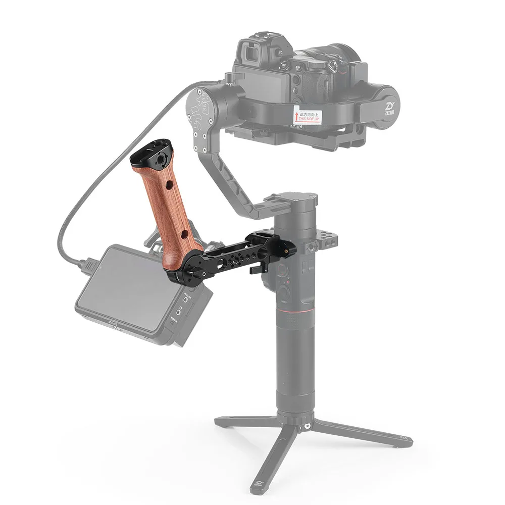 SmallRig рукоятка для DJI Ronin S/Zhiyun Crane 2/Moza Air 2 Quick Release деревянная ручка с холодным башмаком+ Arri отверстие для размещения-2340