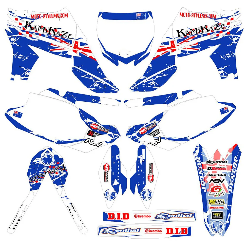 Графические наклейки для мотокросса 3 м Фоновые наборы наклеек yamaha YZF450 YZ450F 2010 2011