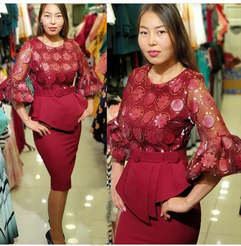 Женские платья в африканском стиле Дашики элегантный топ с цветочной вышивкой и