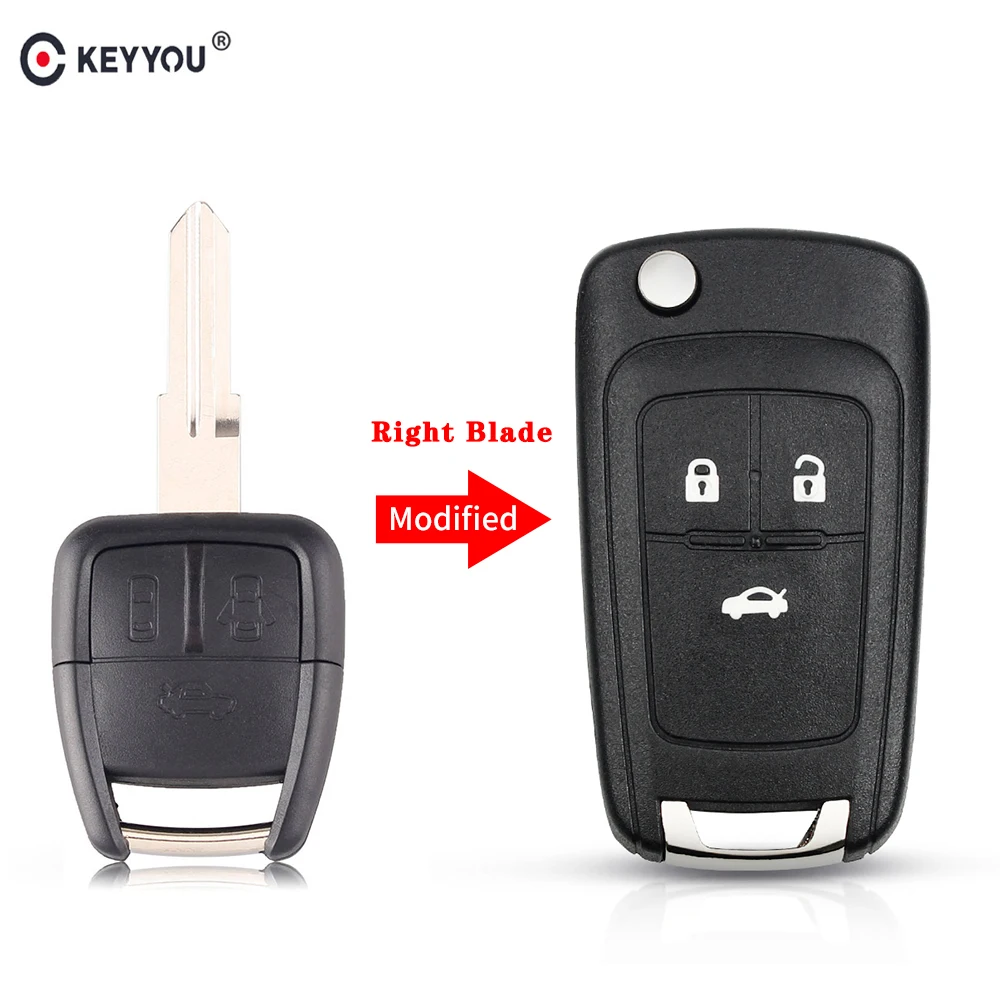 Брелок KEYYOU для Chevrolet Cruze Aveo Auot складной чехол книжка с 3 кнопками|Ключ от авто| |