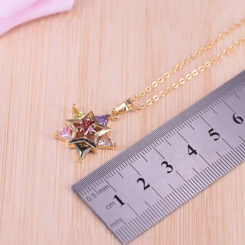 Набор ювелирных изделий из ожерелья и серёжек-прямоугольников золотого цвета с