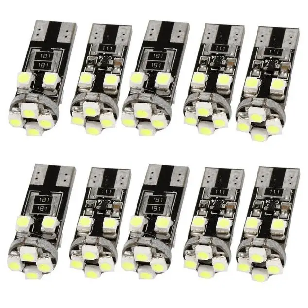 

10pcs T10 168 192 W5W 8 SMD 5730 LED CANBUS NO OBC ERROR Car Marker Light Reading Lamps 8SMD 5630 LED Motor Bulbs White 12V