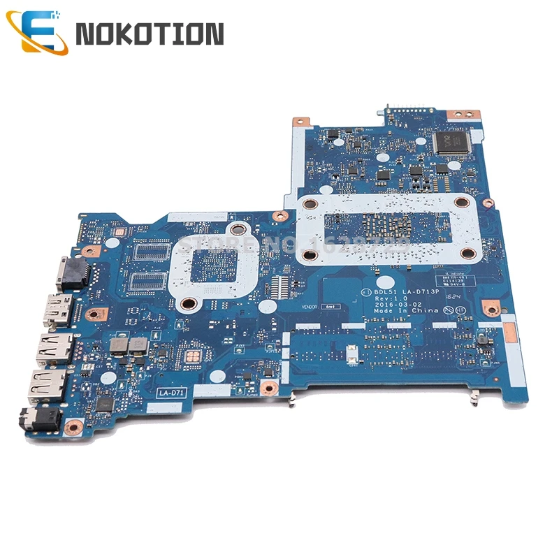 NOKOTION 854958-601 854958-501 854958-001 LA-D713P материнская плата для HP 15-BA 15Z-BA Материнская ноутбука