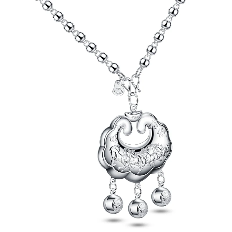 Ожерелье из стерлингового серебра для женщин Женское ожерелье 925 пробы Модный